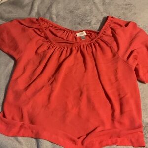 LOFT Vibrant Coral Blouse